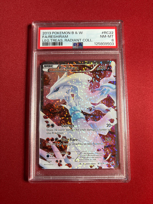 Pokemon Reshiram RC22/RC25 PSA 8