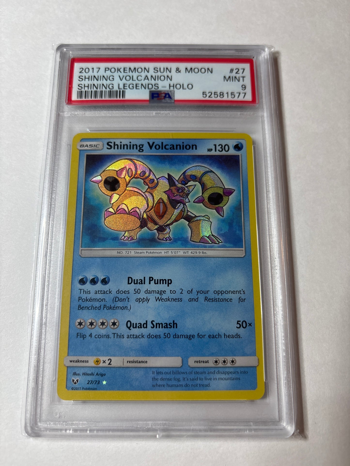 Pokemon Shining Volcanion 27/73 PSA 9