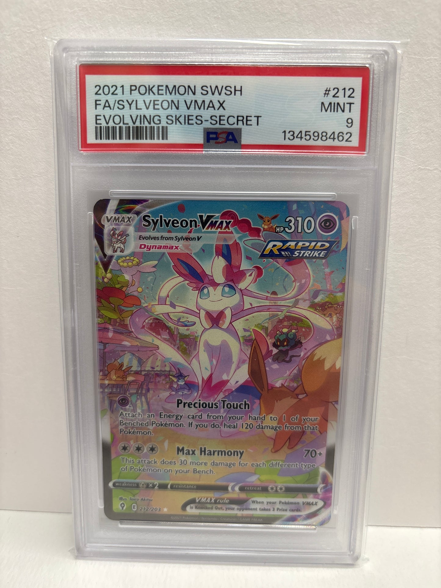 Pokemon Sylveon VMAX 212/203 PSA 9