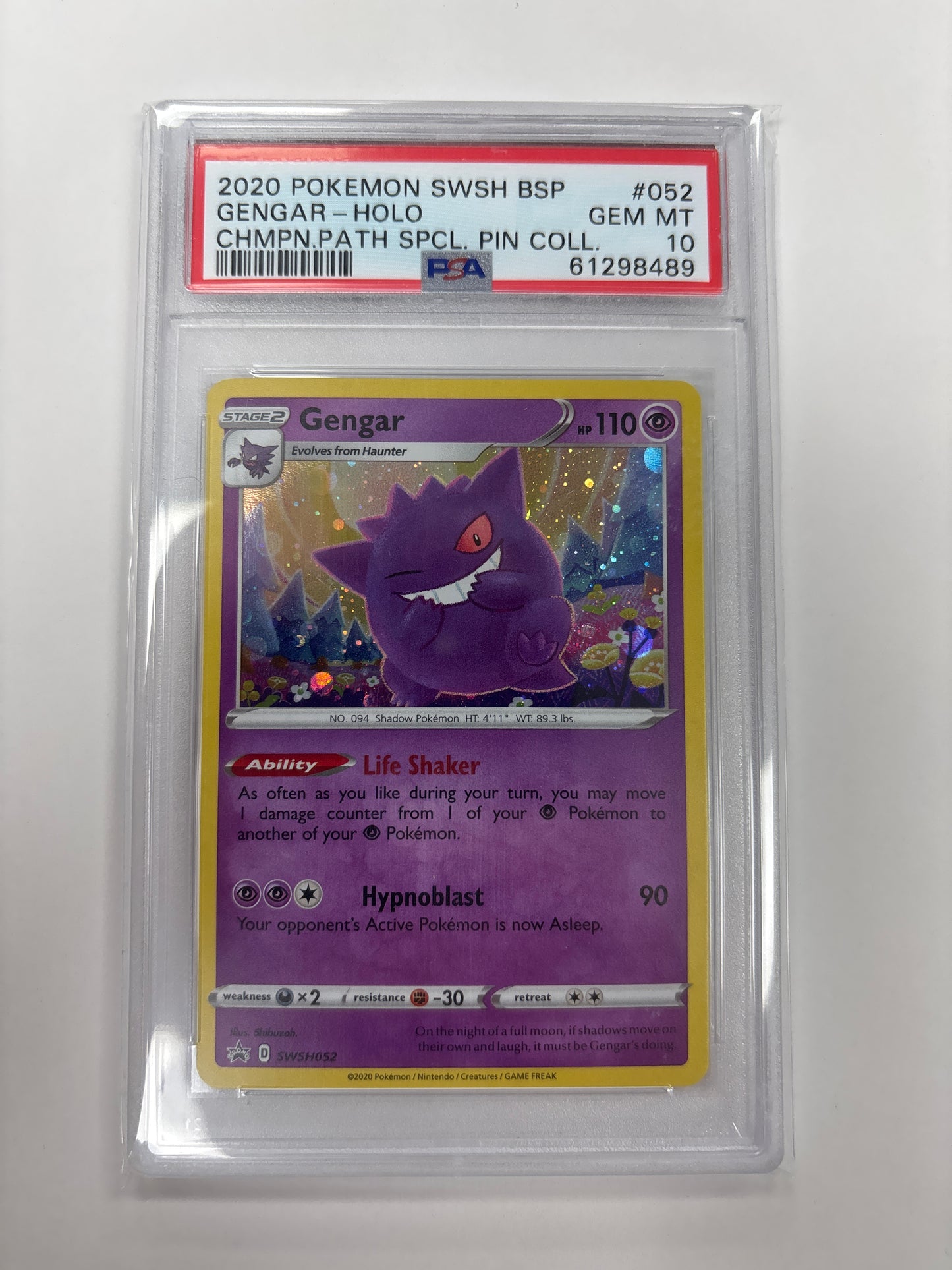 Pokemon Gengar SWSH052 PSA 10