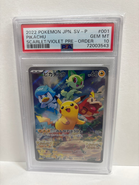 Pokemon Japanese Pikachu 001/SV-P PSA 10