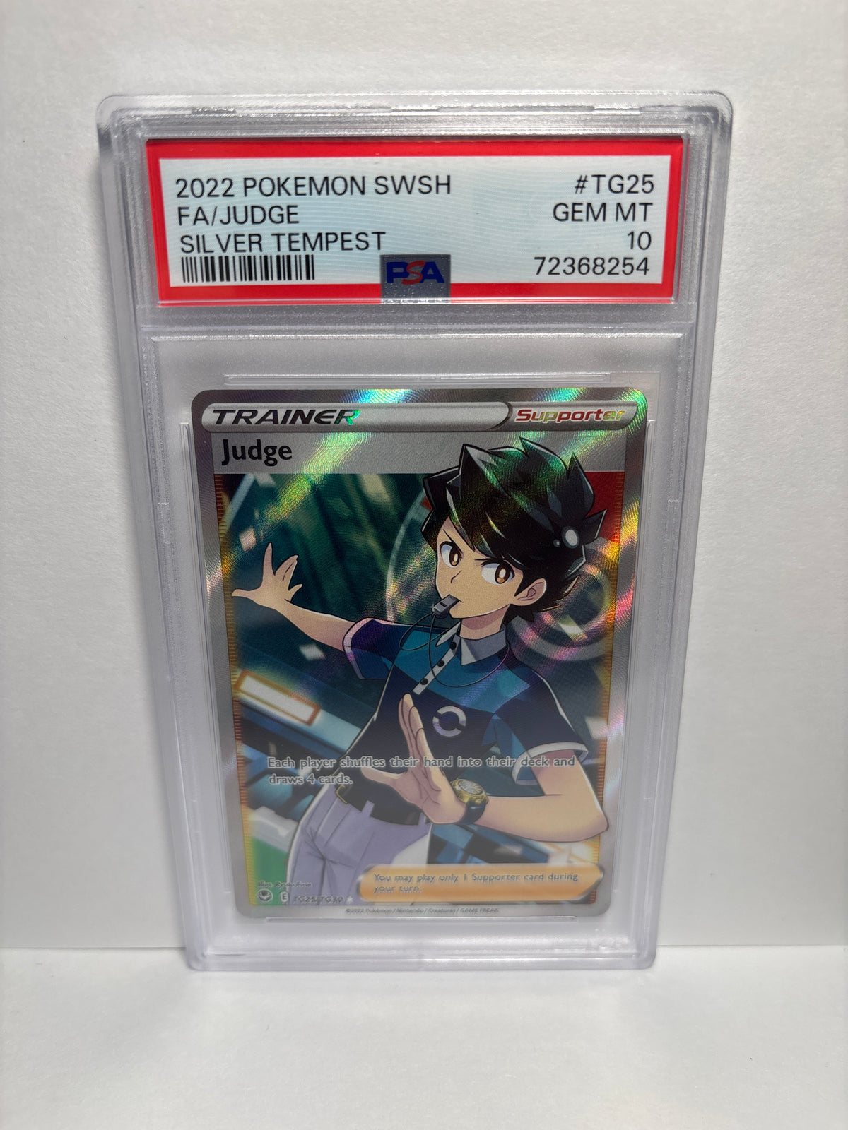 pokemon judge card TG25/TG30 PSA 10 Energy Type:Fire Energy Recycle - Ultra Lost Thunder Type Paramount War