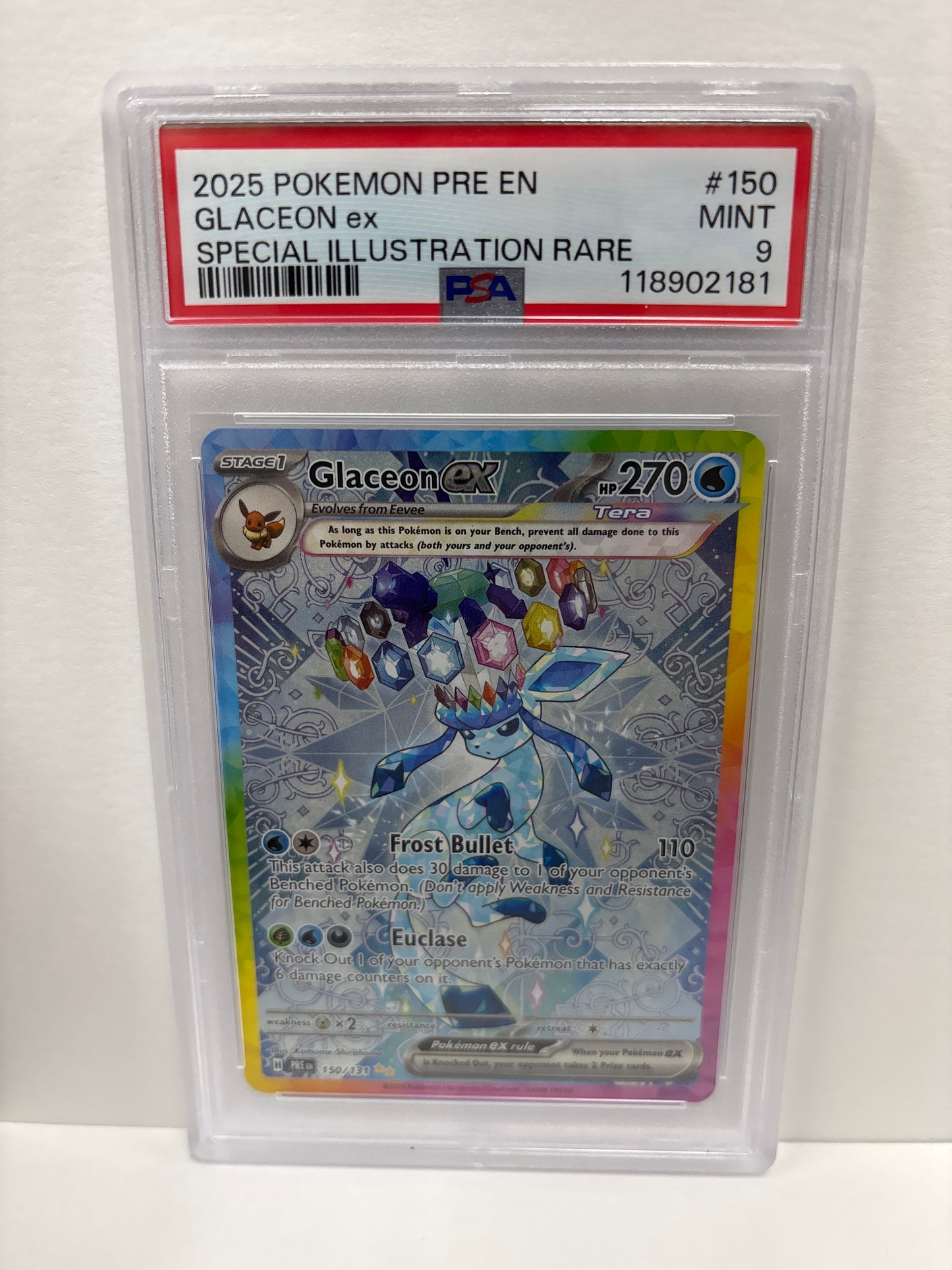 Pokemon Glaceon ex 150/131 PSA 9