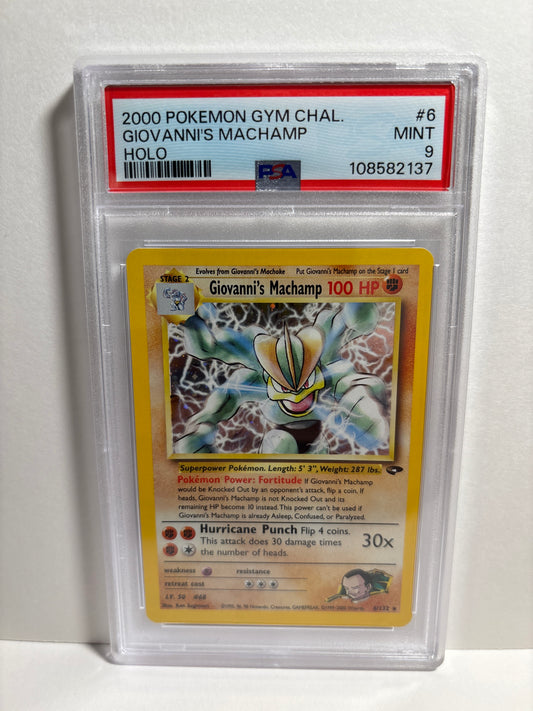 Pokemon Giovanni’s Machamp 6/132 (2000) PSA 9