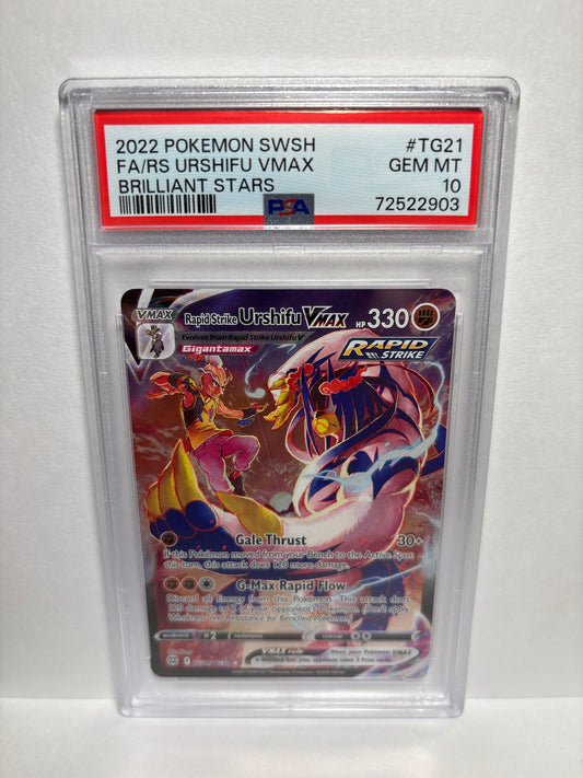 Pokemon Rapid Strike Urshifu VMAX TG21/TG30 PSA 10