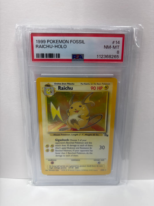 Pokemon Raichu 14/62 (1999) PSA 8