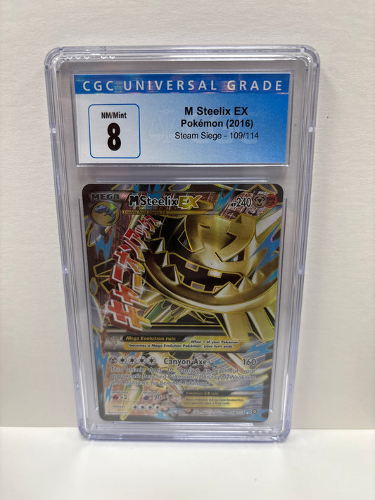 Pokemon M Steelix EX 109/114 CGC 8
