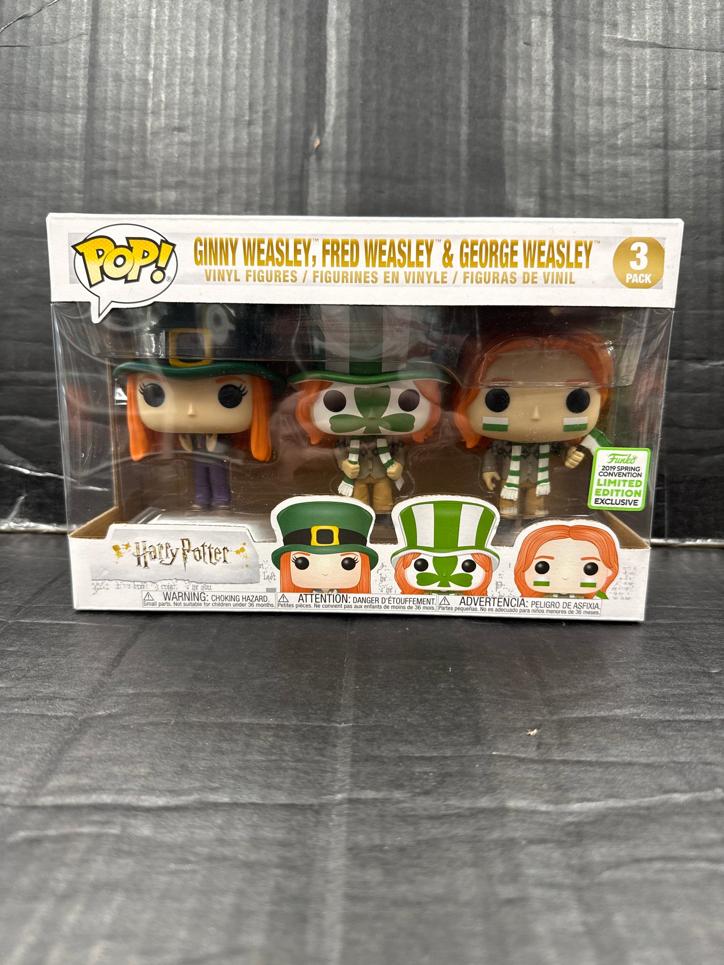 Funko Pop! Harry Potter Ginny Weasley, Fred Weasley & George Weasley Spring Convention Exclusive (Grade A-)