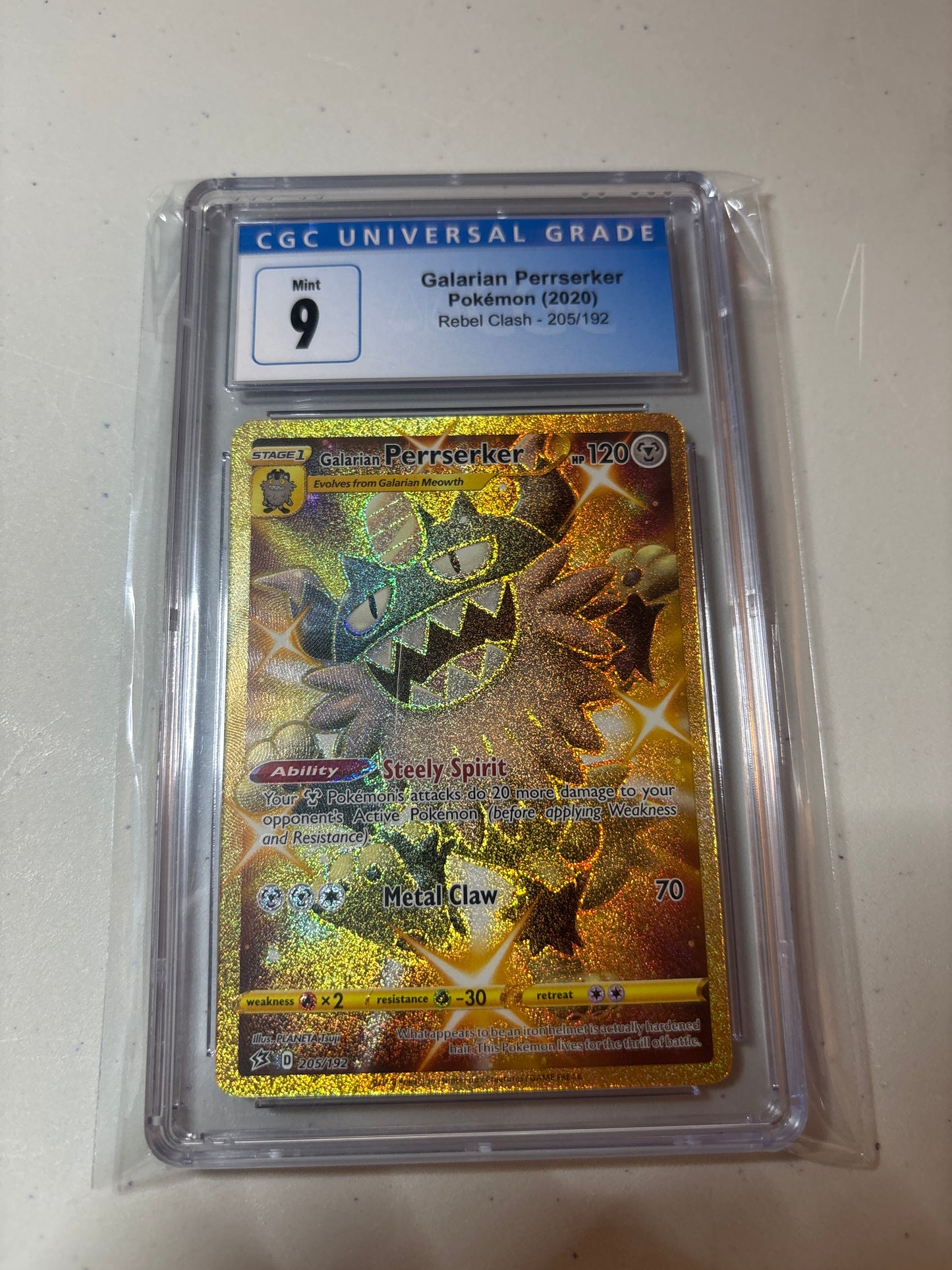 Pokemon Galarian Perrserker 205/192 CGC 9
