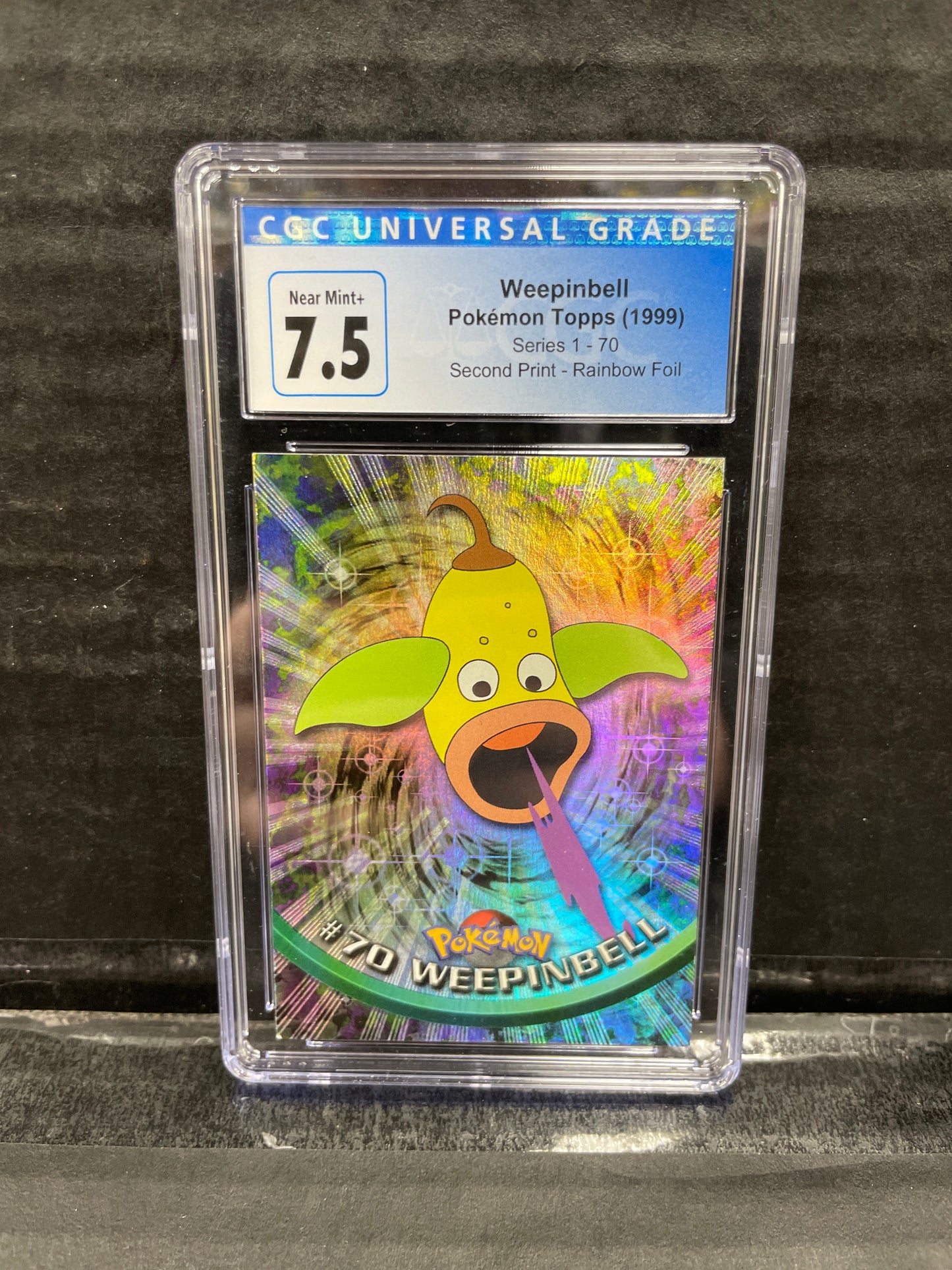 Pokémon Weepinbell 70 Series 1 Rainbow CGC 7.5