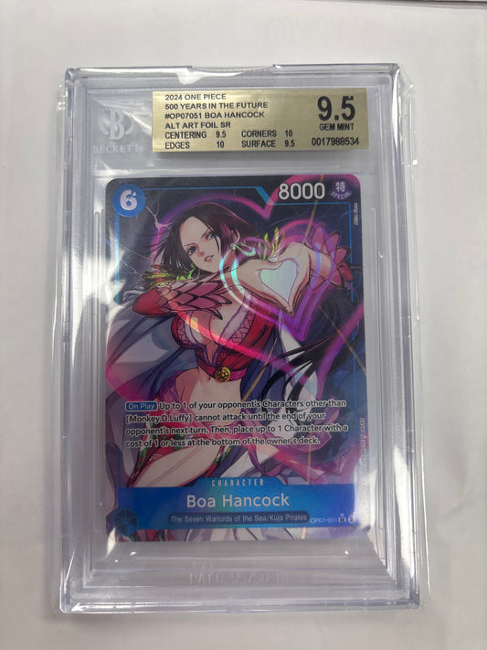 One Piece TCG Boa Hancock OP07-051 Beckett 9.5