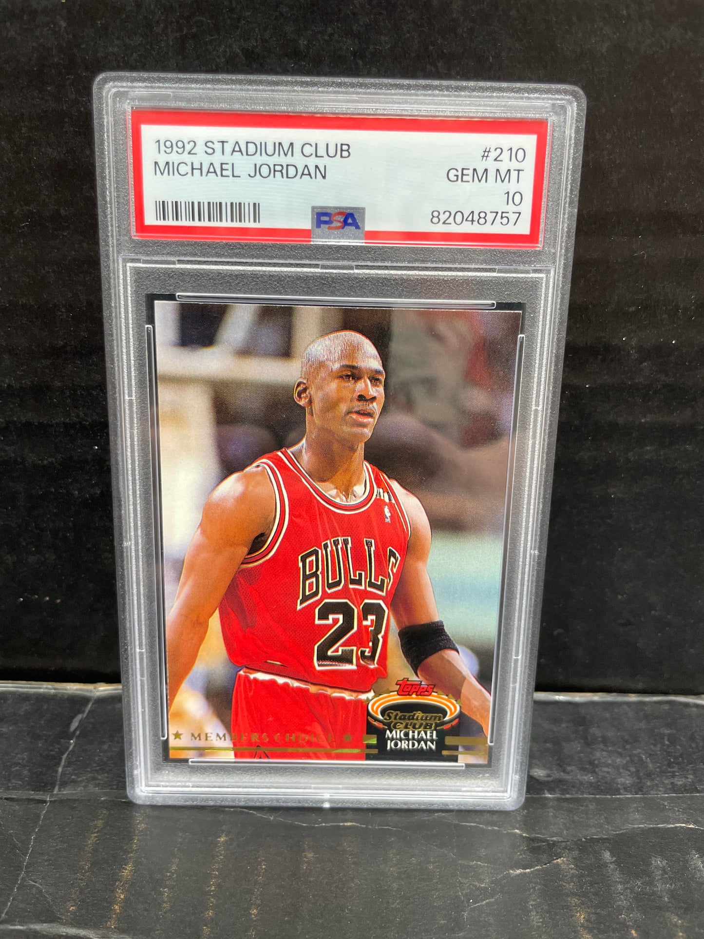 1992 Stadium Club #210 Michael Jordan PSA 10