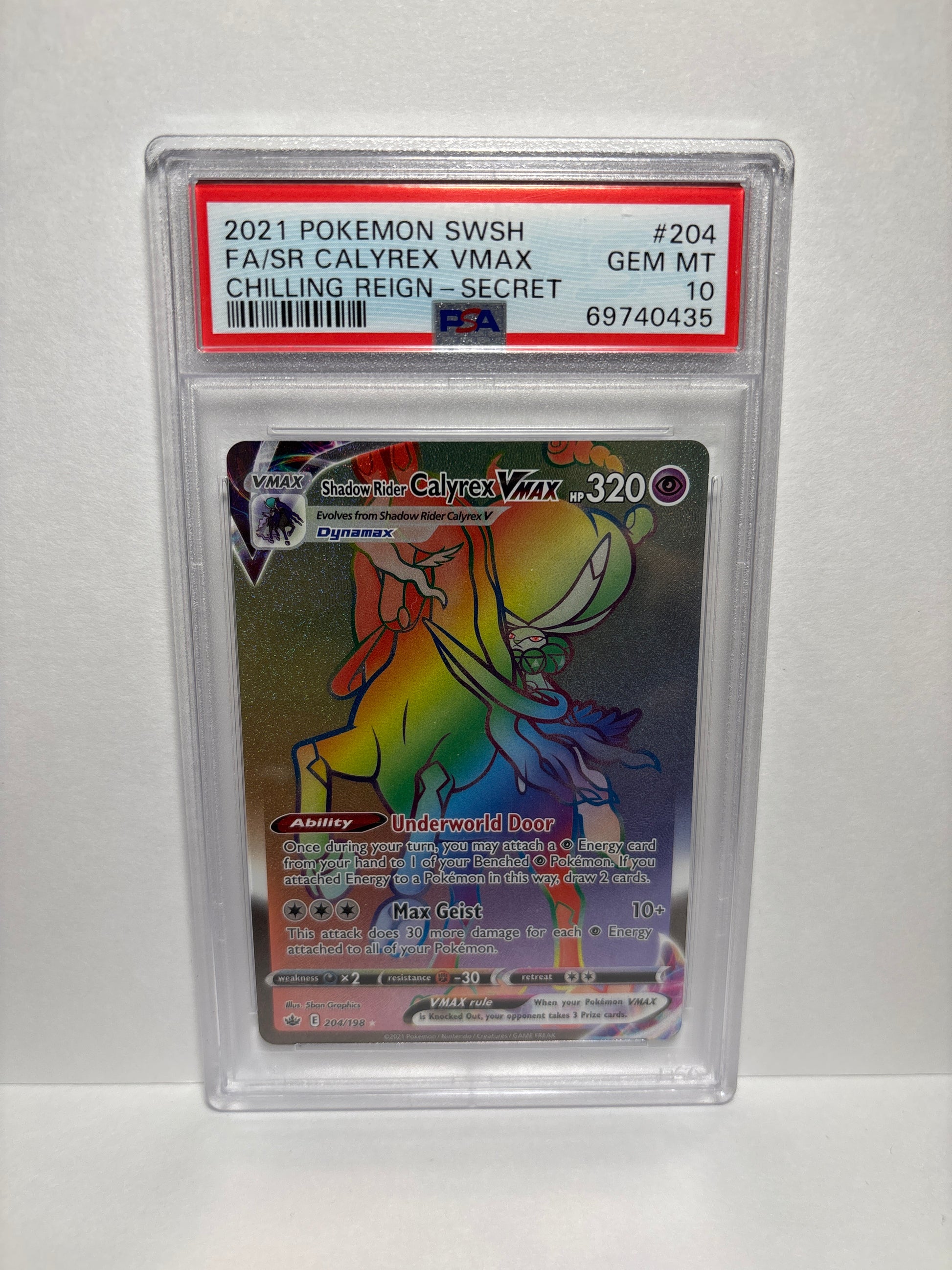 Pokemon Shadow Rider Calyrex VMAX 204/198 PSA 10