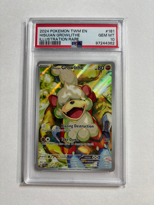 Pokemon Hisuian Growlithe 181/167 PSA 10