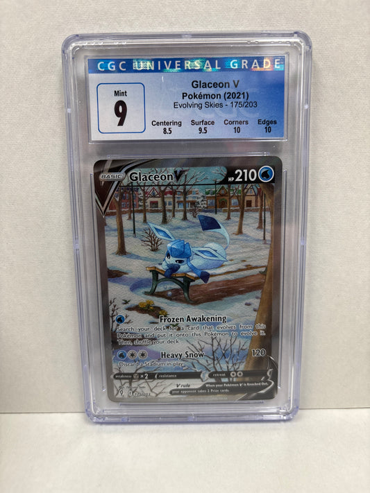 Pokemon Glaceon V 175/203 CGC 9