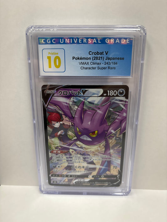 Pokemon Japanese Crobat V 243/184 CGC Pristine 10