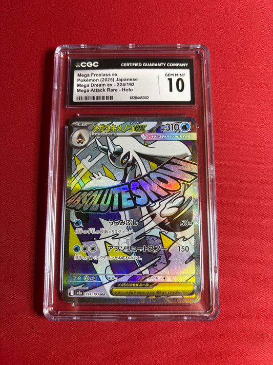 Pokemon Japanese Mega Froslass ex 224/193 CGC 10