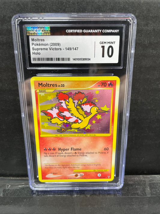 Pokemon Charizard Moltres 149/147 Holo CGC 10