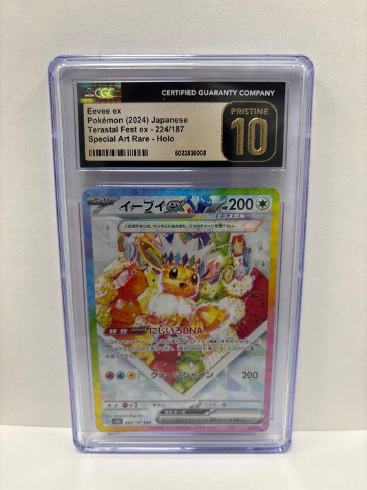 Pokemon Japanese Eevee ex 224/187 CGC Pristine 10