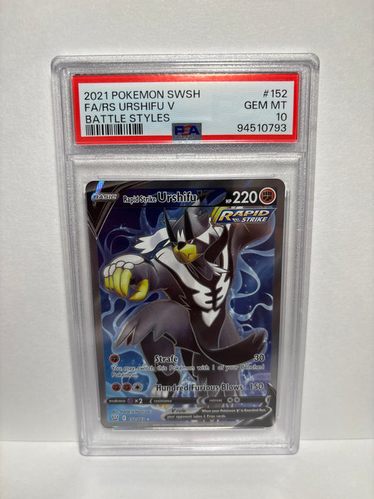 Pokemon Rapid Strike Urshifu V 152/163 PSA 10