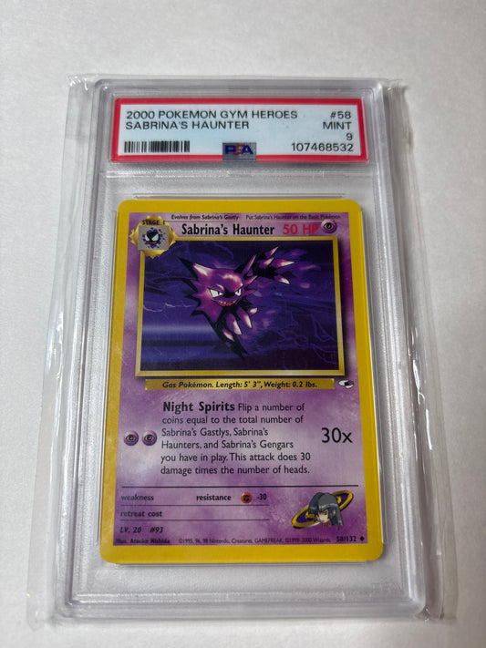 Pokemon Sabrina’s Haunter 58/132 (2000) PSA 9