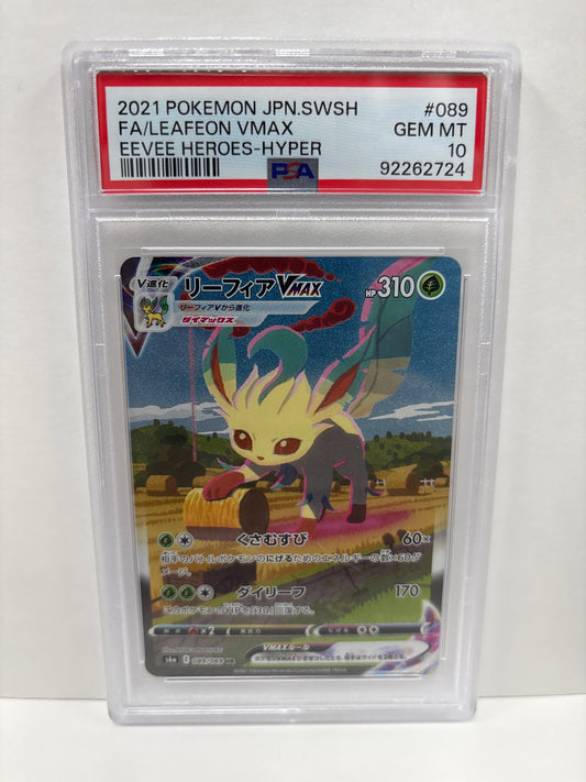 Pokemon Japanese Leafeon VMAX 089/069 PSA 10