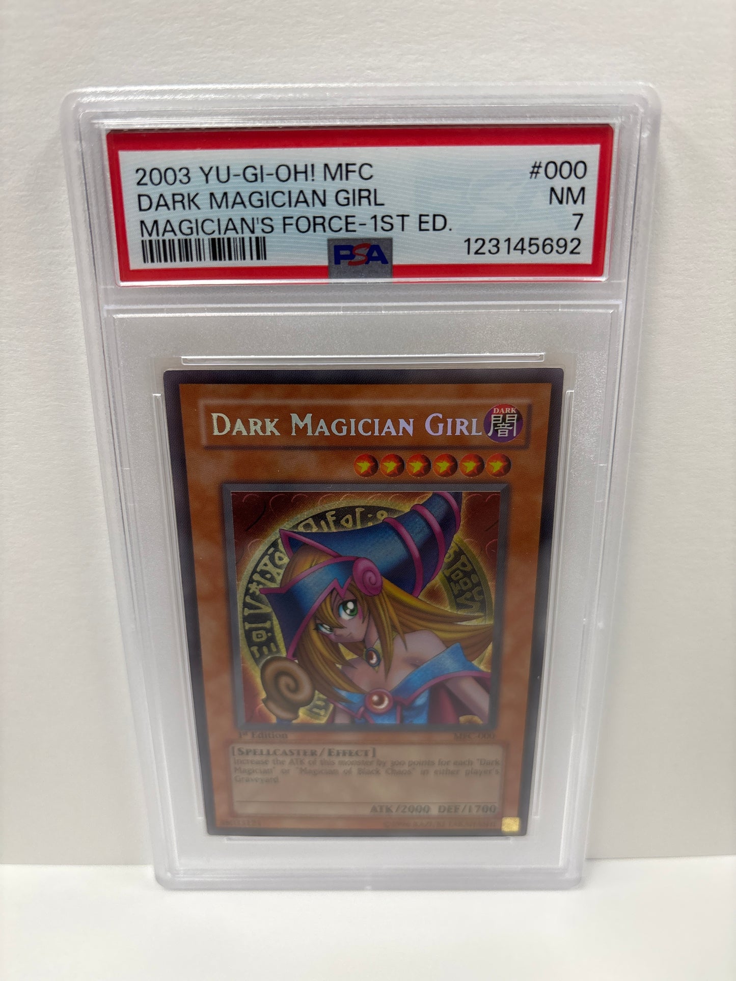 Yu-Gi-Oh! Dark Magician Girl MFC-000 1st Edition PSA 7