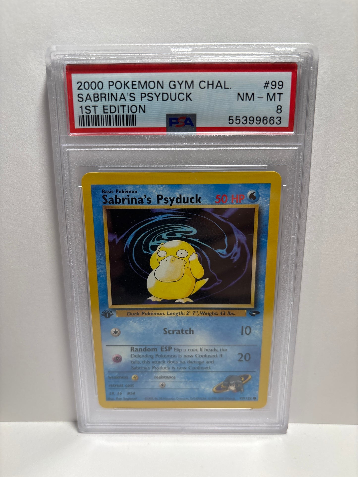Pokemon Sabrina's Psyduck 99/132 1st Edition PSA 8 Zapp! Comics Pokemon Sabrina's Psyduck 99/132 1st Edition PSA 8 Zapp! Comics