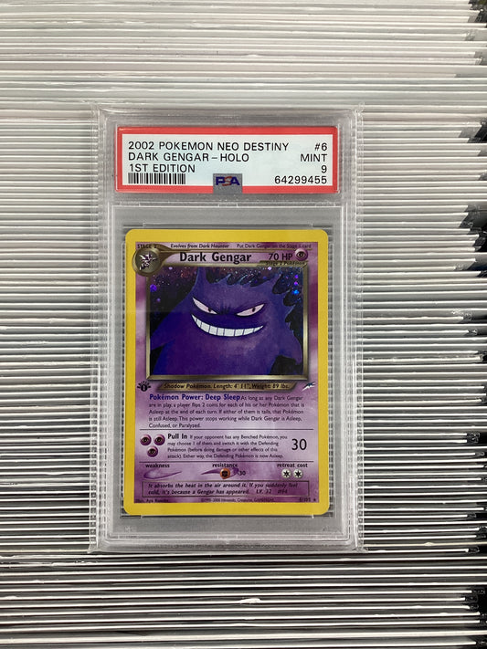 Pokemon Dark Gengar 6/105 1st Edition (2002) PSA 9