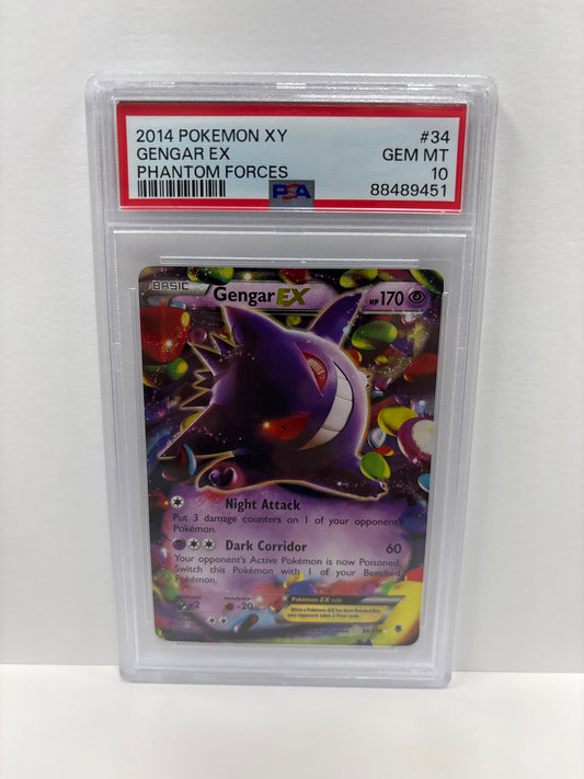 Pokemon Gengar EX 34/119 PSA 10