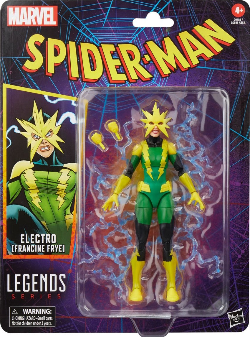 Marvel Legends Spider-Man Electro (Francine Frye) Retro Card