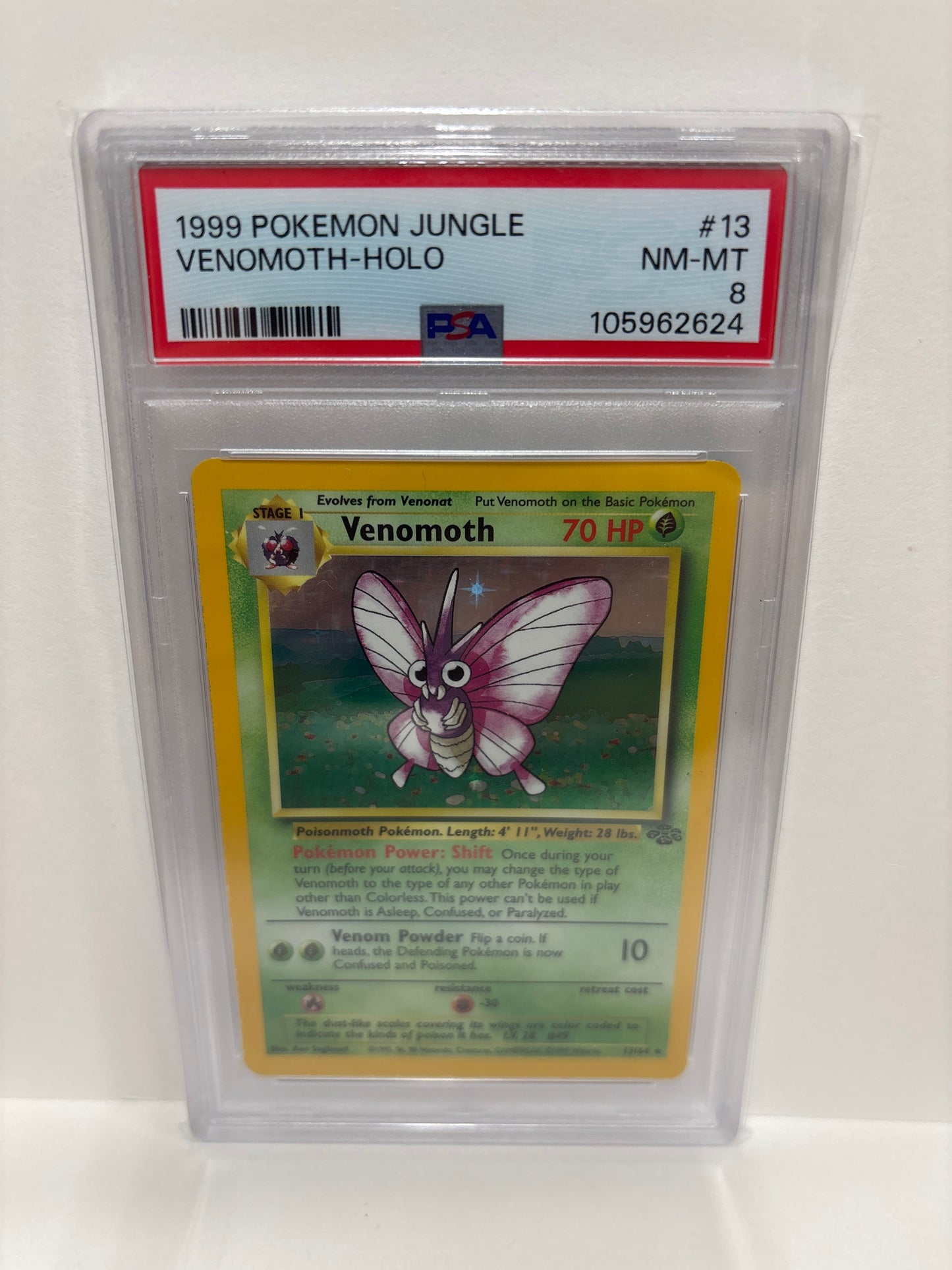 Pokemon Venomoth 13/64 (1999) PSA 8