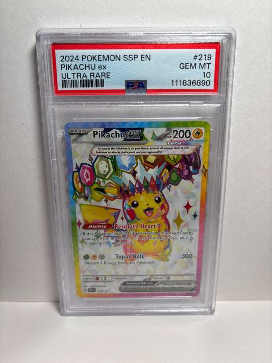 Pokemon Pikachu ex 219/191 PSA 10