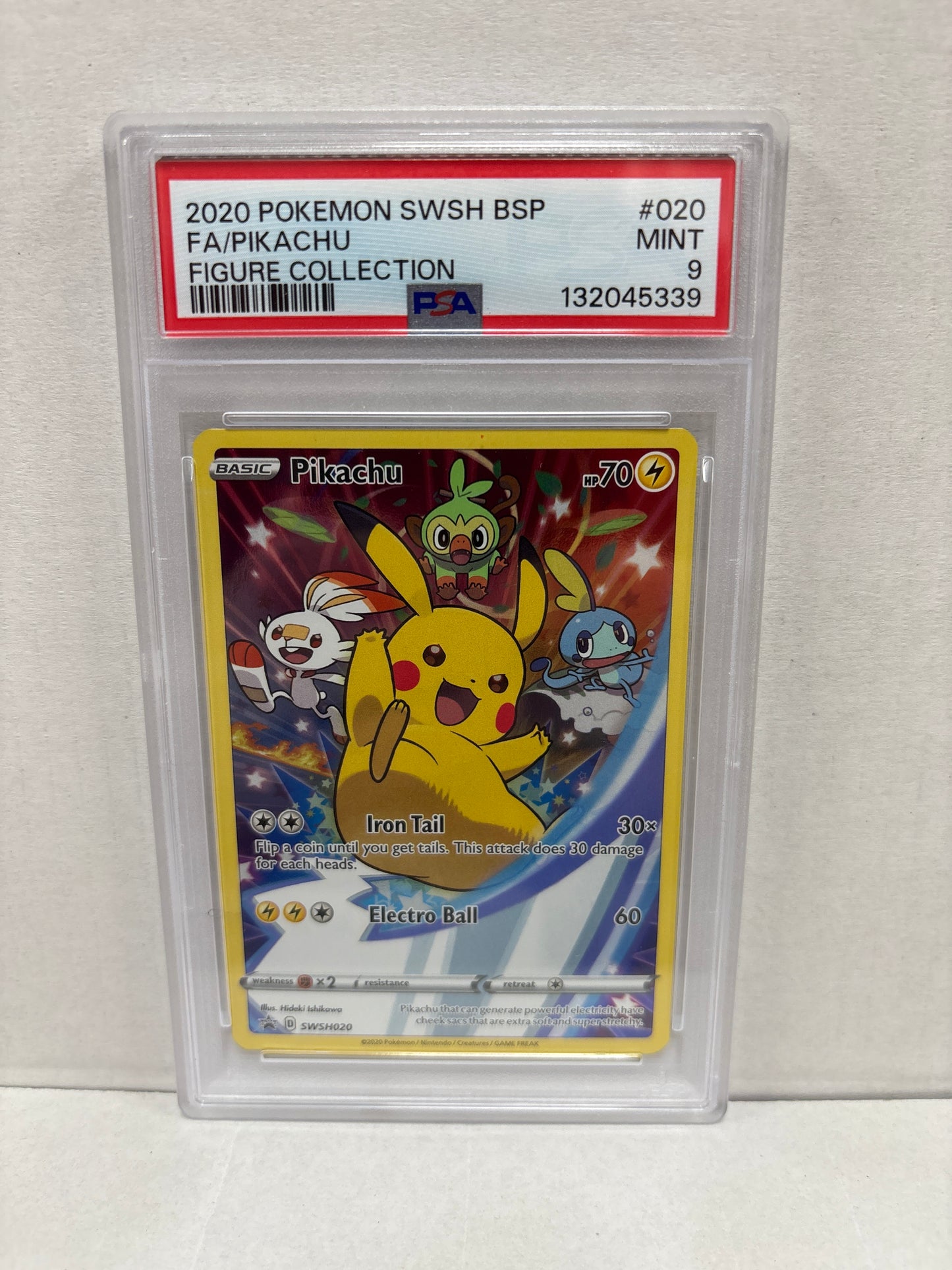 Pokemon Pikachu SWSH020 PSA 9