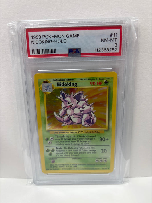 Pokemon Nidoking 11/102 (1999) PSA 8