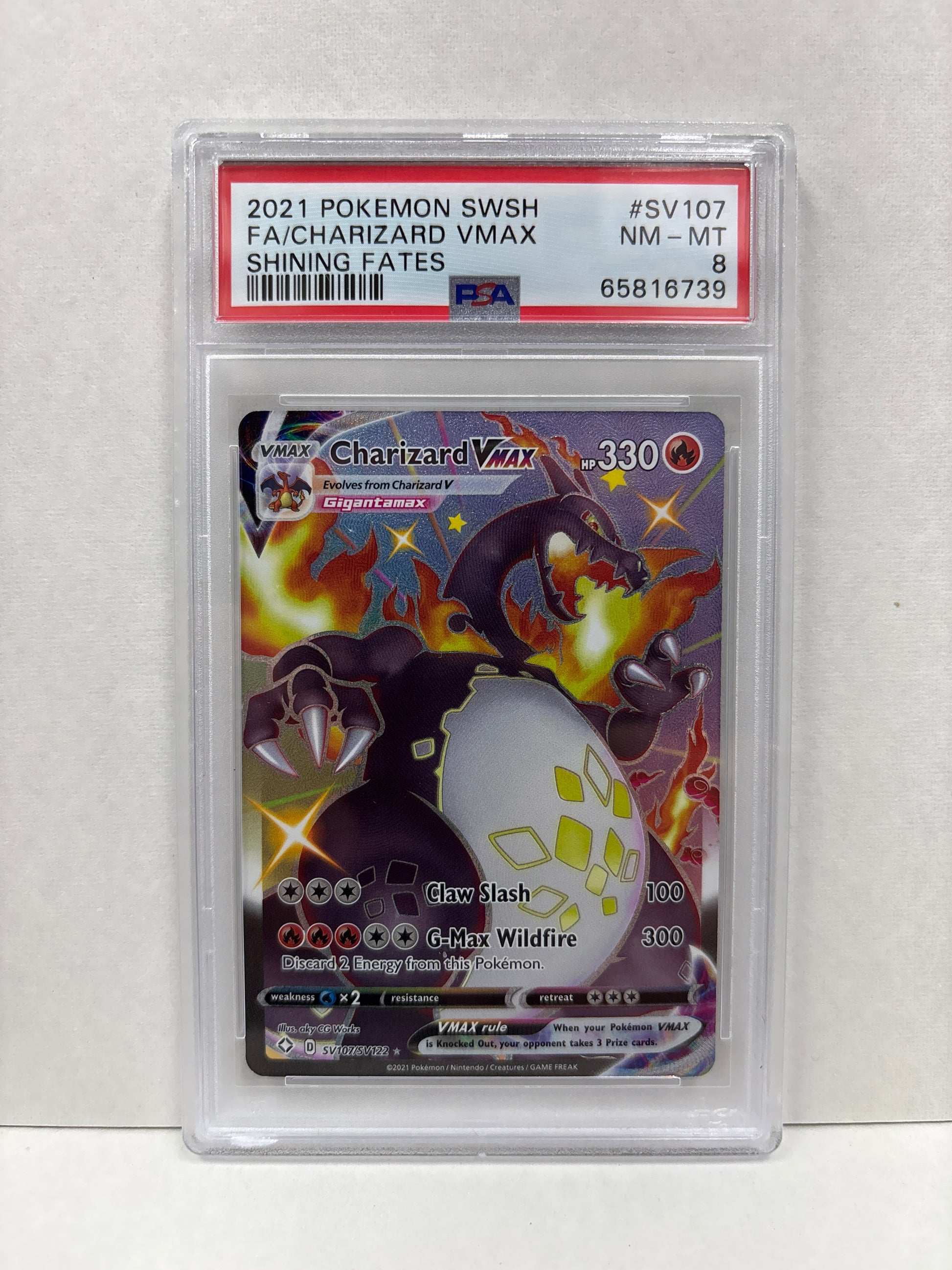 Pokemon Charizard VMAX SV107/SV122 PSA 8 Pokemon Charizard VMAX SV107/SV122 PSA 8