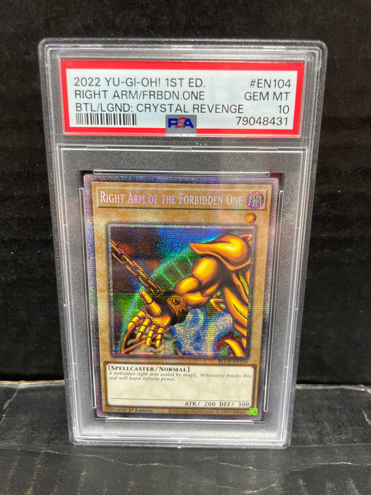 Yugioh Right Arm of the Forbidden One Exodia BLCR-EN104 First Edition PSA 10