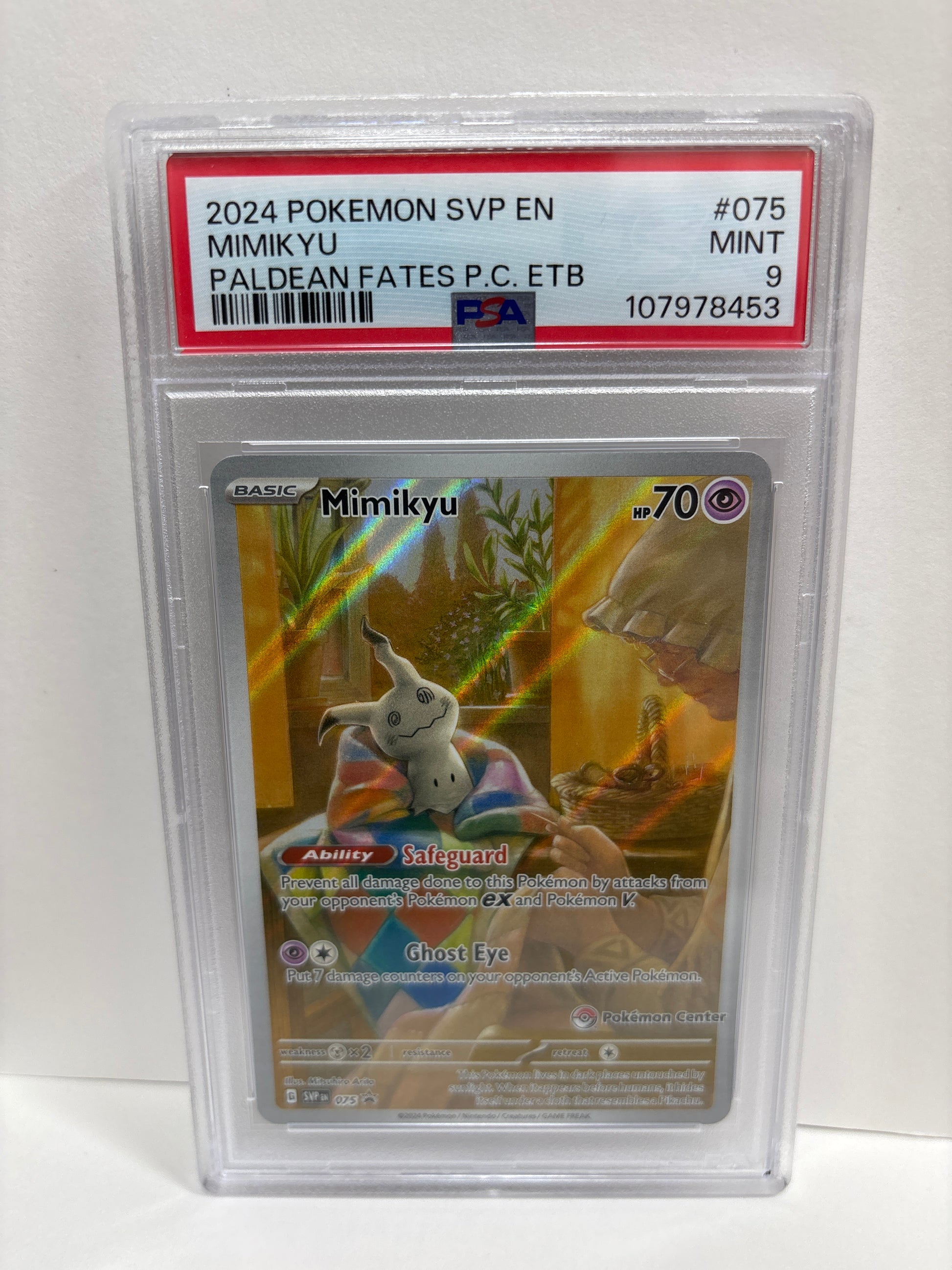 Pokemon Mimikyu 075 Pokemon Center PSA 9 Zapp! Comics Pokemon Mimikyu 075 Pokemon Center PSA 9 Zapp! Comics