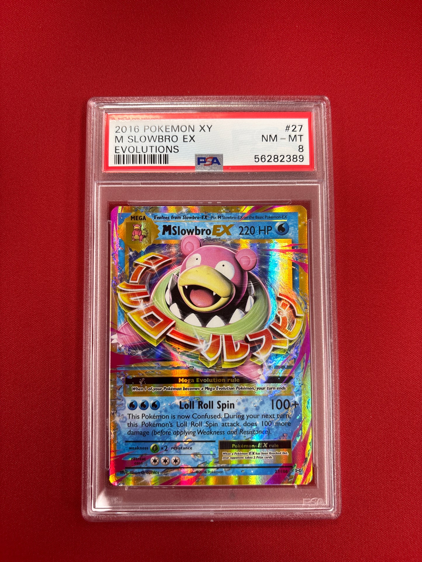 Pokemon M Slowbro EX 27/108 PSA 8