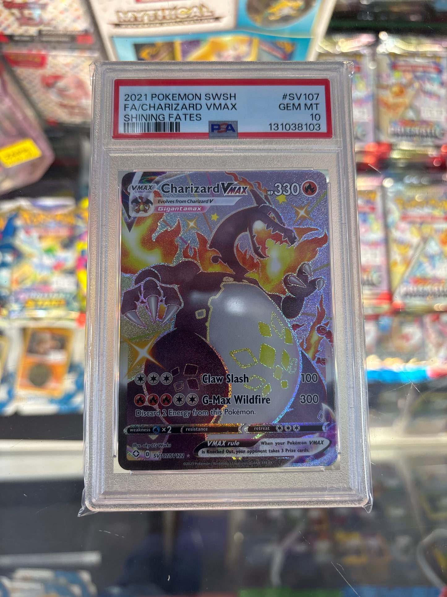 Pokemon Charizard VMAX SV107/SV122 PSA 10