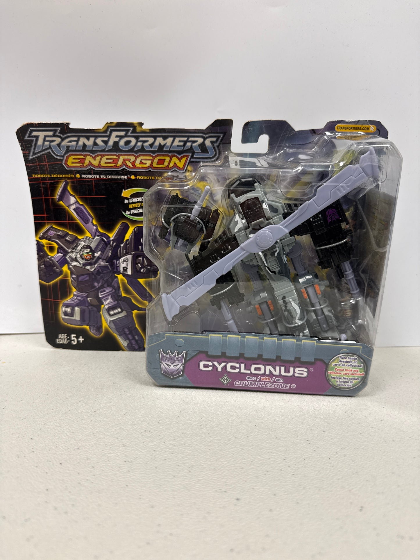 Transformers Energon Cyclonus with Crumplezone 2004 (Damaged Box)