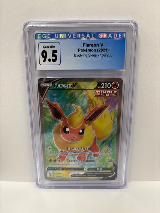 Pokemon Flareon V 169/203 CGC 9.5 (Old Label)