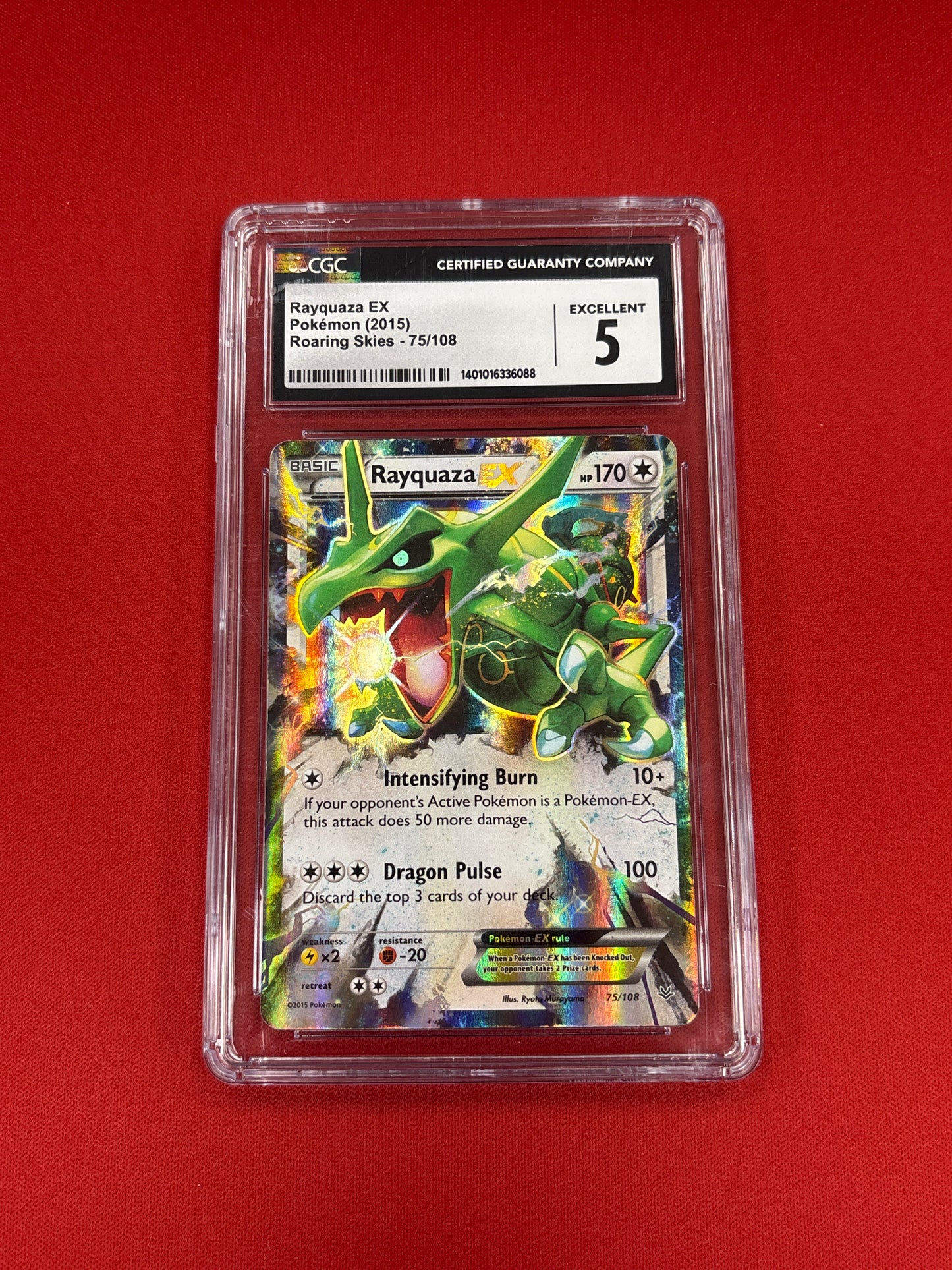 Pokemon Rayquaza EX 75/108 CGC 5