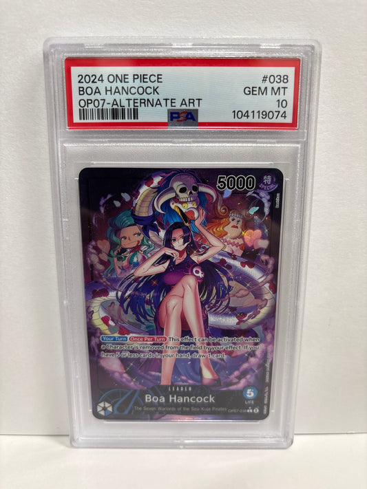 One Piece TCG Boa Hancock OP07-038 PSA 10