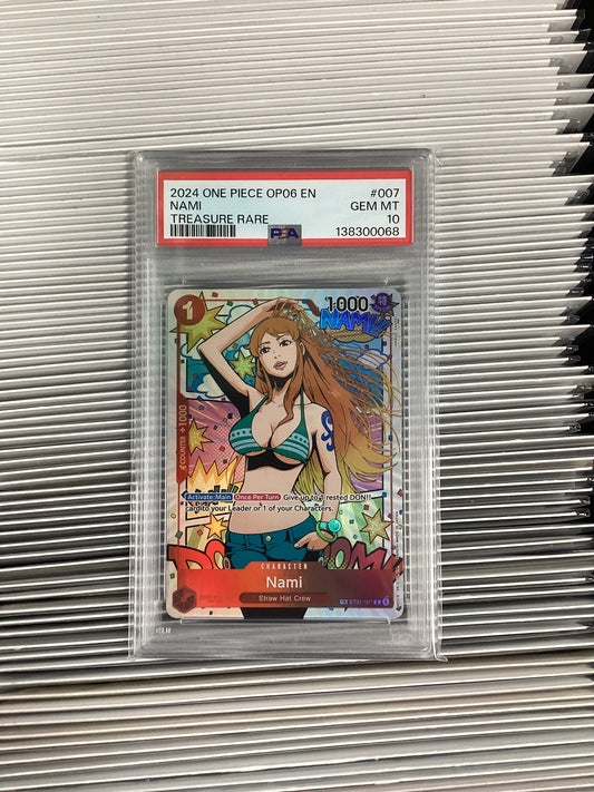 One Piece Card Game Nami Treasure Rare ST01-007 PSA 10