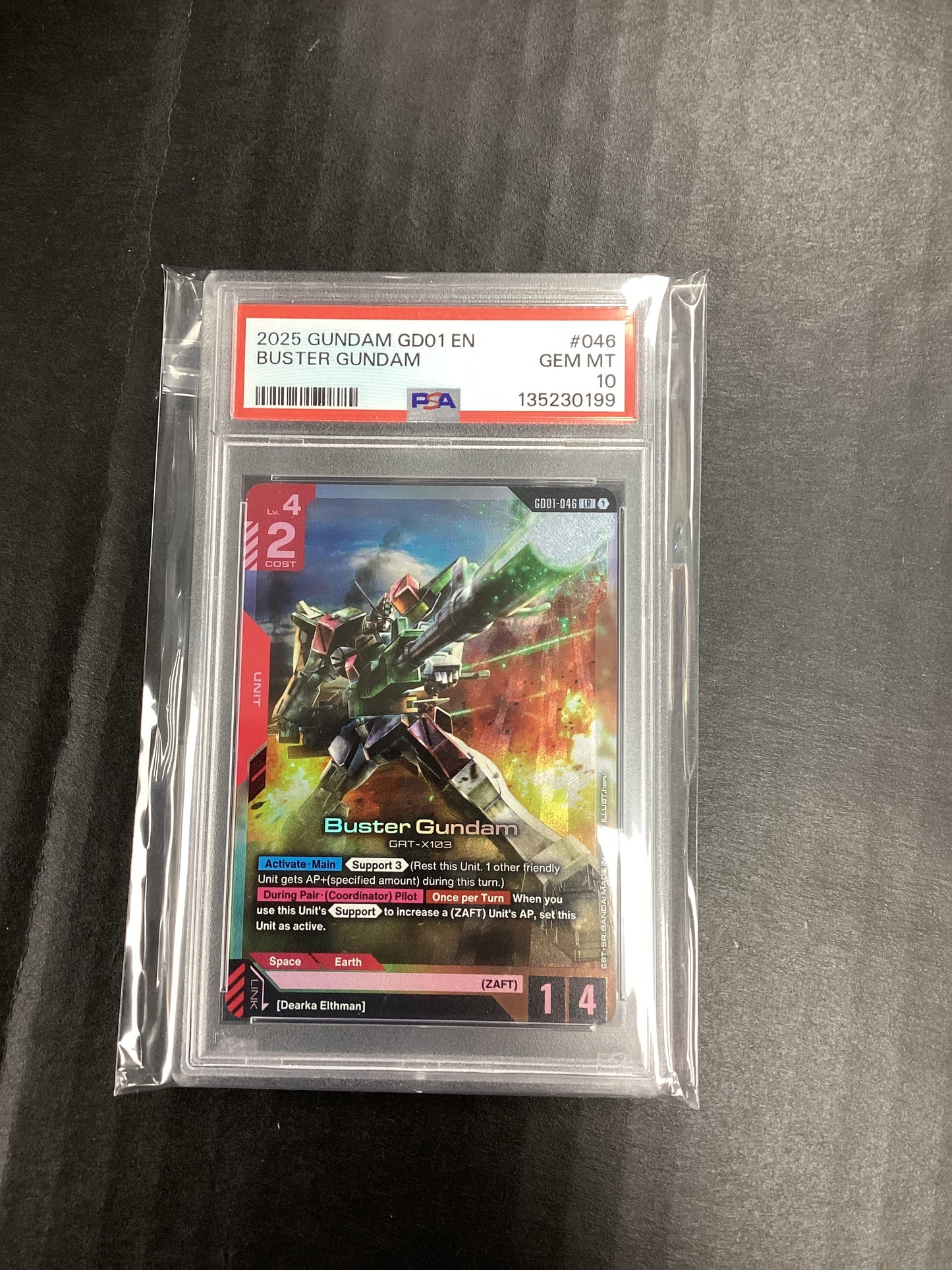 2025 Gundam Card Game Buster Gundam GD01-046 LR PSA 10