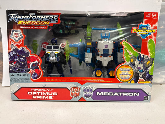 Transformers Energon Powerlinx Optimus Prime and Megatron 2004 (Non-Mint Box)