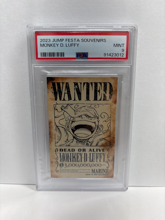 One Piece 2023 Jump Festa Souvenirs Monkey.D.Luffy PSA 9