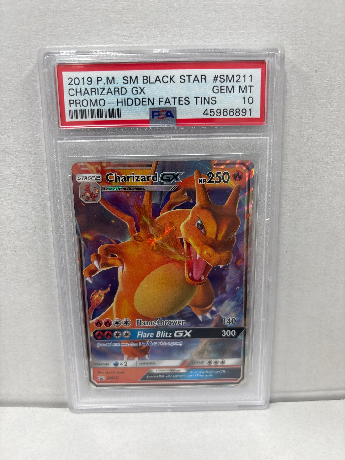 Pokemon Charizard GX SM211 PSA 10