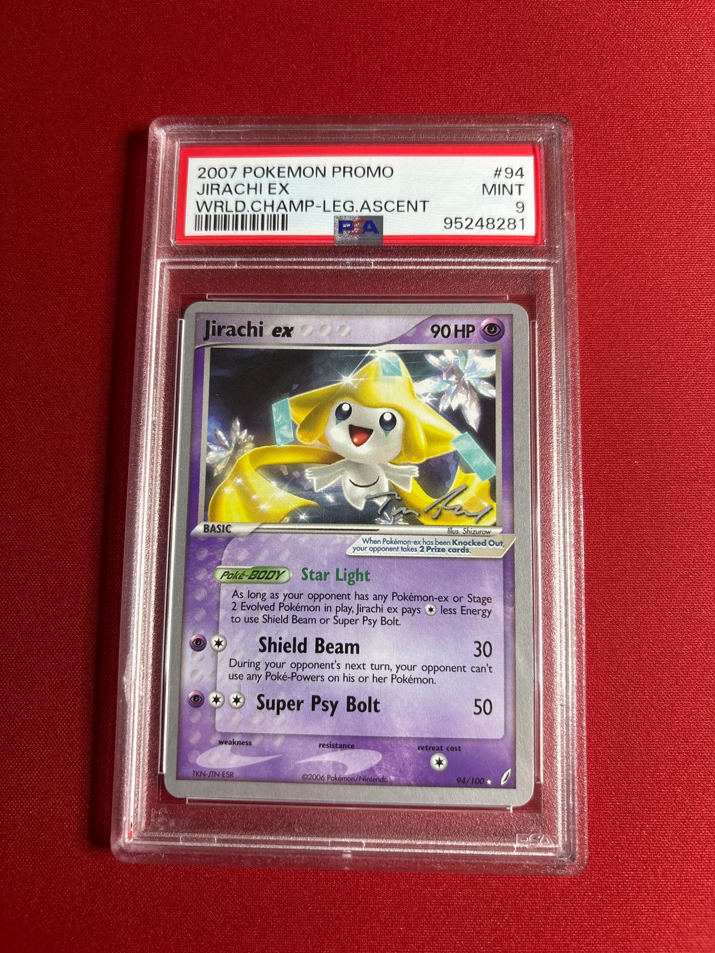 Pokemon Jirachi ex 94/100 World Championship Decks (2007) PSA 9